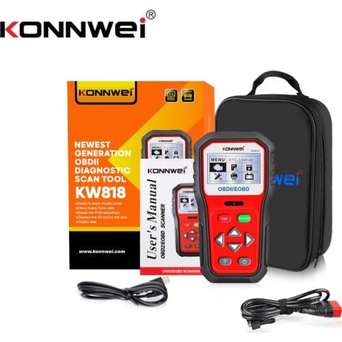 KONNWEI KW818 OBD2 Scanner, 2.8" Large Screen OBDII Code Reader | Universal Car Diagnostic Scan Tool with Battery Test Function