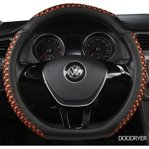 DOODRYER Carbon Fiber Leather Car Steering Wheel Cover For LADA Granta Kalina Vesta Niva Xray Priora
