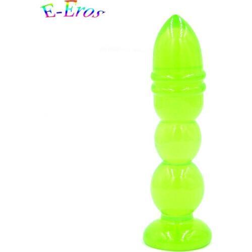 ORISSI Green Jelly Anal Butt Plugs Anus Dildo Massager G spot Clitorial Stimulation for Women Men Gay Anal Plug Sex Toys