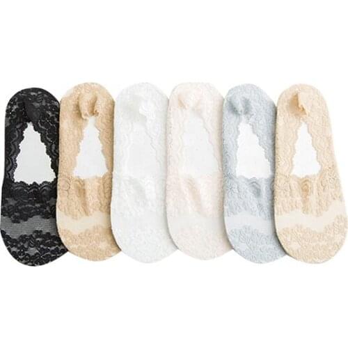 Genke Made In China Summer Girl No Show Sock Lace Thin Women Low Cut Socks