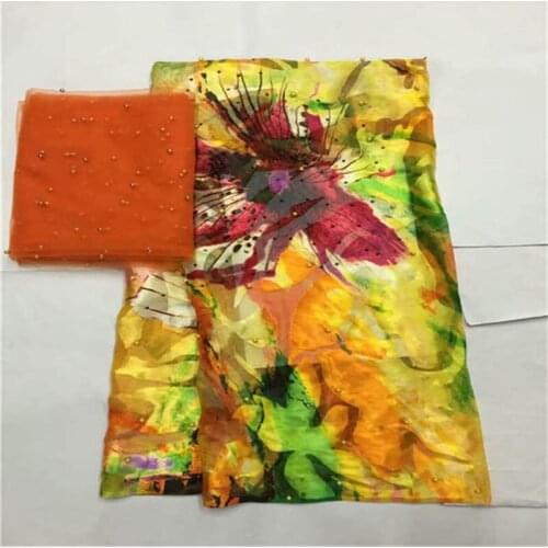 LX!African soft silk fabric for garment neat embroidery on the material with swiss voile lace tissu! F32909