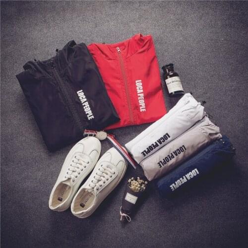 2018 Mens jacket foreign trade new Korean version of spring and autumn casual mens jacket hooded slim suit