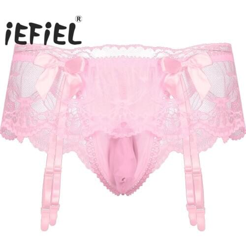 IEFiEL Male Mens Sexy Panties Underwear Erotic Lingerie Sissy Briefs Penis Pouch Panties Mens Erotic Briefs Thong Underpant