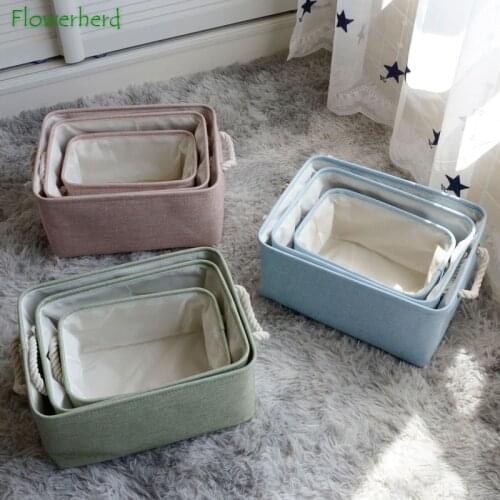 Nordic Style Fabric Storage Basket Desktop Sundries Storage Box Snacks Storage Box Toy Storage Basket Japanese Laundry Basket