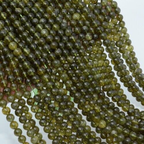 Natural Green Grossularite / Grossular Green Garnet Loose Round Beads 6mm 8mm