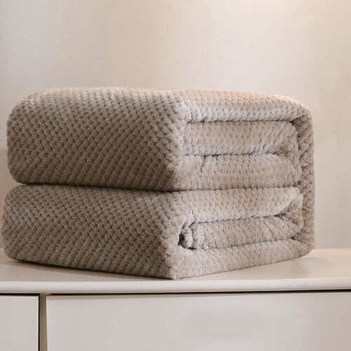 Home Warm Soft Flannel Blankets Children Baby Blanket Plaid TV Comforter Home Bedding Linen Kids School Quilt