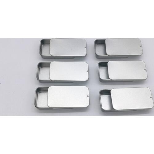 Size: 60x34x11mm mini sliding tin box small lip balm box cosmetic packing metal case