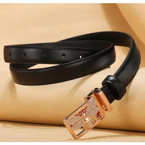 Trendy Automatic Animal Buckle Belts for Women Luxury Leather Corset Belt cinturon mujer Elastic Cow Skin Strap cummerbunds