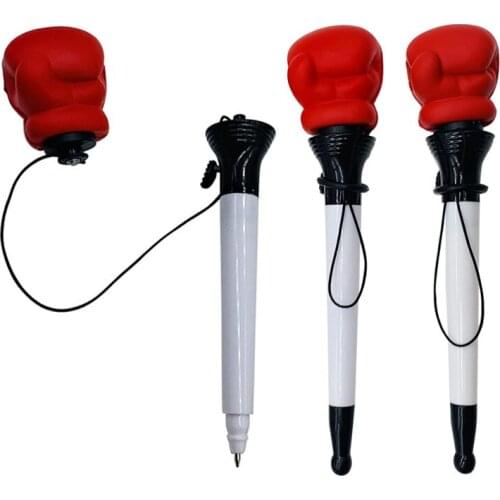 3Pcs/Set Creative Fist Shape Bouncing Ballpoint Pen 0.7mm Blue Black Ink Signature Ball Pen Office School Wrting Stationery Gift