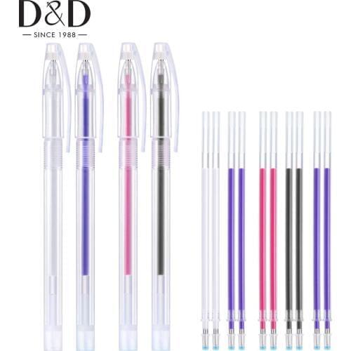 1Pc Heat Erase Pen with 10Pcs High Temperature Disappearing Fabric Marker Refills for Dressmaking Fabric PU Leather Sewing Tools