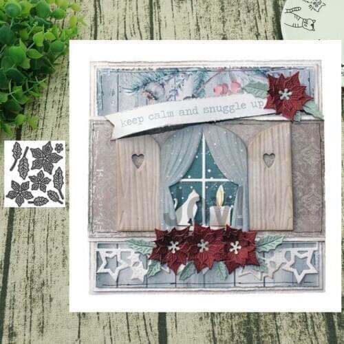 Safflower Metal Cutting Dies for Scrapbooking Steel Craft Die Cut Embossing Paper Card Album Stencil