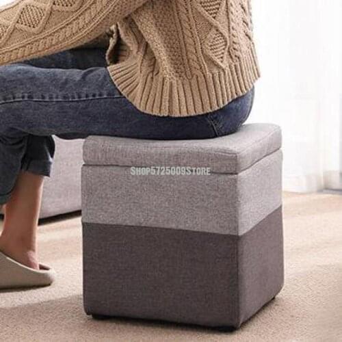 Storage Stool Shoe Changing Stool Shoe Cabinet Sitting Type Household Entrance Storage Shoe Wearing Stool Soft Bag Cushion Shoe