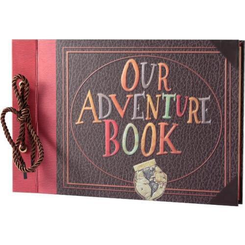 Vintage 40 Pcs 80 Pages Kraft Paper Sheets Card Our Adventure Book Album Handmade DIY Photo foto Scrapbook Photo Album