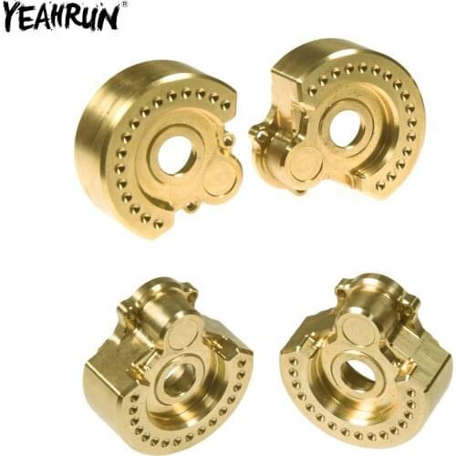 YEAHRUN Brass Counterweight Balance Weight Portal Drive Housing For 1/10 Traxxas TRX-4 TRX4 RC Crawler Car