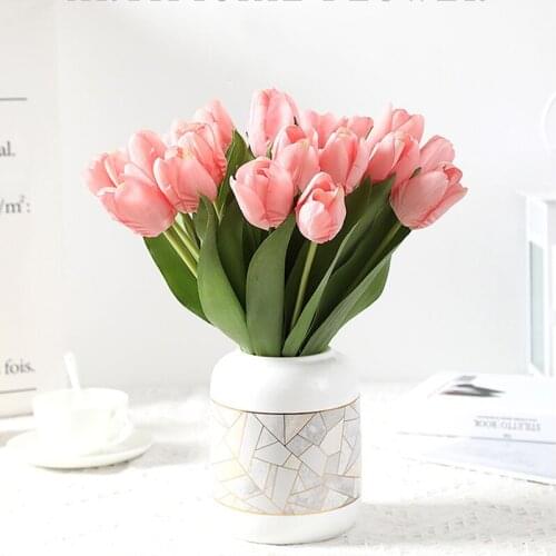 1/2/5pcs Silk Tulip High Quality Artificial Flowers 35cm Fake Plant Bouquet Home Party Wedding Decoration Accessories Christmas