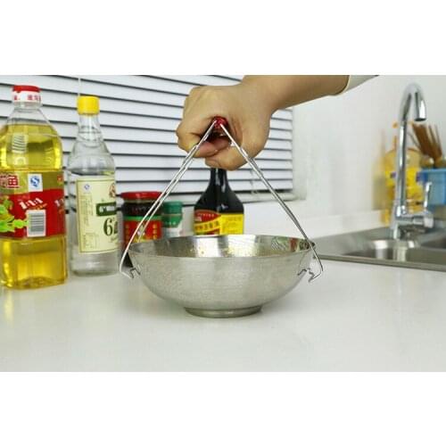 1PC Stainless Steel Kitchen Anti-Scald Clamp Clip Plate Bowl Dish Holder Carried KW 017