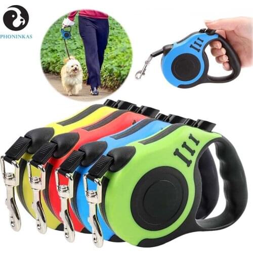 3M/5M Retractable Dog Leash Automatic Flexible Dog Puppy Cat Traction Rope Belt Dog Leash For Small Medium Pet Dog Harness