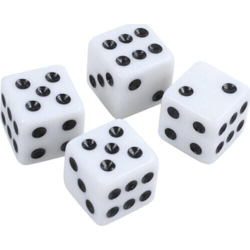 4 Pcs Car Vehicle Dice Design Tire Valve Wheel Stem Caps Covers