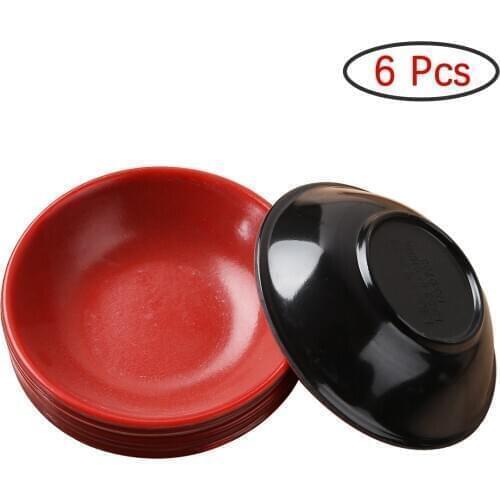 6Pcs Kitchen Food Sauce Dishes Break Resistant Dishwasher Round Mustard Sauce Small Dishes Dipping Bowls for Homes Restaurants