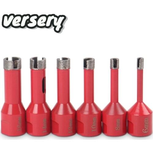 Free Shipping 6-16mm M14 Thread Sintering Diamond Wet Core Hole Saw Drill Bits for Marble Granite Brick Tile Ceramic Concrete