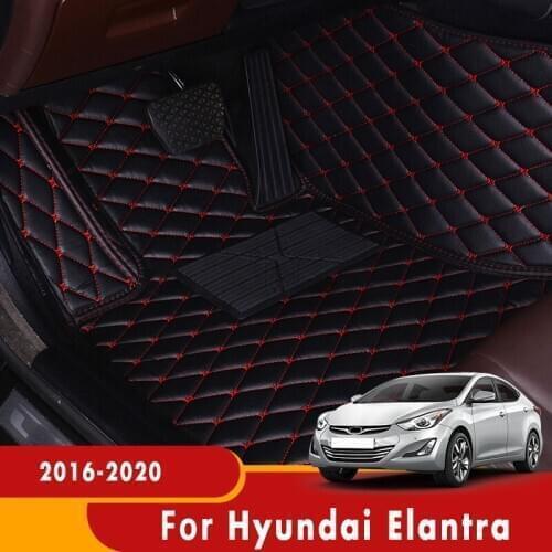 For Hyundai Elantra 2020 2019 2018 2017 2016 Car Floor Mats Foot Carpets Auto Interior Parts Styling Floorliner Front Rear Pads