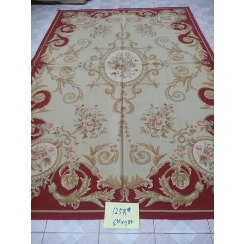 Free shipping 3x4meters European aubusson carpets for home decoration, French abusson hand weave rug