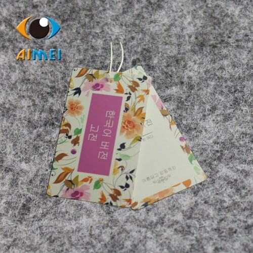 Free Design & Free Shipping 500pcs/lot customized paper hang tag/clothing swing tag/labels/garment/bag printed tags FL029