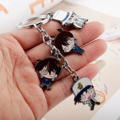 Japan Anime Detective Conan Case Closed Keychain/Keyrings Figure Cellphone Car Pendant Jewelry Gift For Kids Fans Friends