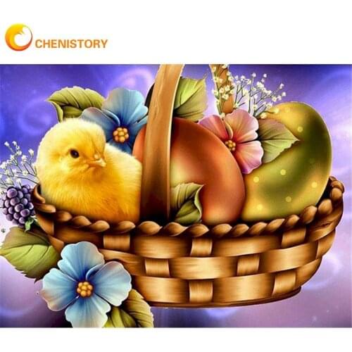 CHENISTORY Bird Oil Picture By Numbers Art Animals Acrylic Paints Painting By Number Kit Handmade Drawing Frame On Canvas Decor