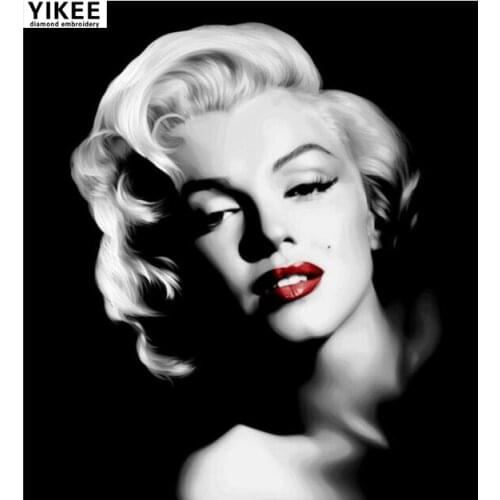 Diy diamond embroidery marilyn monroe photo,diamond painting full square,painting rhinestone,marilyn monroe painting H063