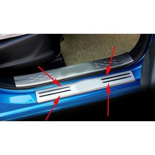 For 2015 CX-5 CX 5 CX5 Stainless Steel Door Sill Scuff Plate Welcome Pedal Threshold for Mazda CX-5 CX5 Car Accessories