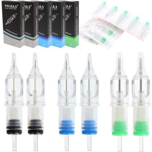 60PCS Mix Size Tattoo Cartridge Needles Permanent Makeup Tattoo Supplies 3RL 5RL 7RL 9RL 3RS 5RS 7RS 9RS 5M1 7M1 9M1 11M1