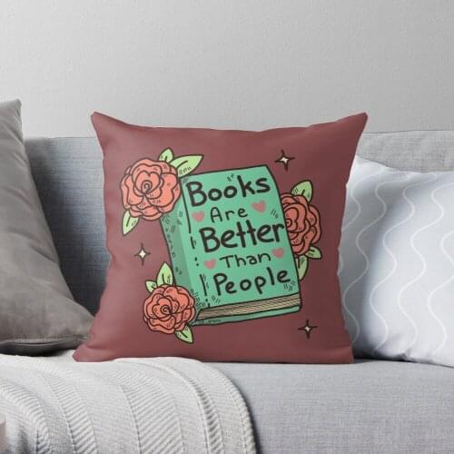 Books People Throw Pillow Cushion Cover Polyester throw pillows case on sofa home living room car seat decor 45x45cm