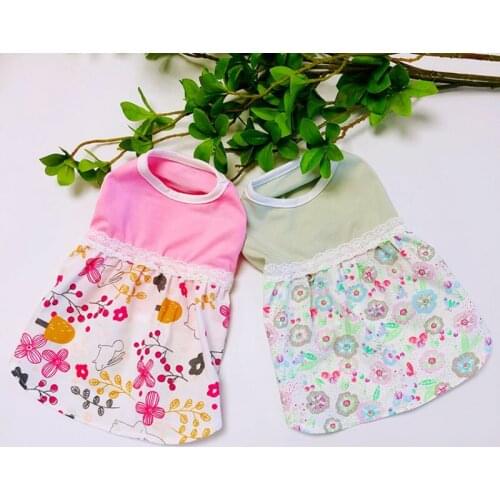 Puppy Summer Dress Cat Dog Clothes Princess Skirt Puppy One Piece Dresses Pomeranian Outfit Bichon Maltese Schnauzer Garment New