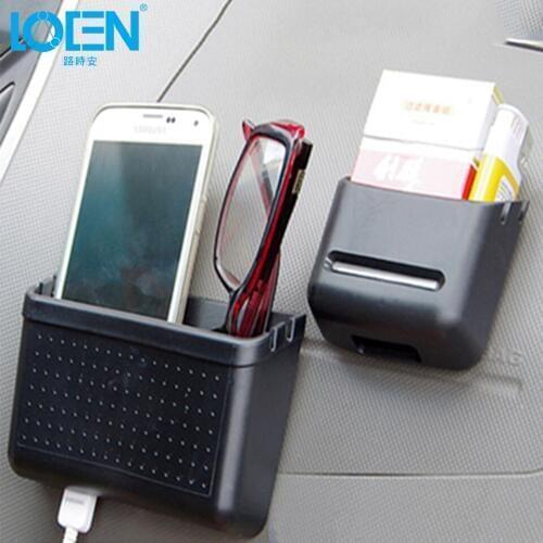 LOEN 1PC Car Door Storage Box Bag Organizer Phone Charging Holder Pockets Car-styling Auto Accessories For BMW Honda