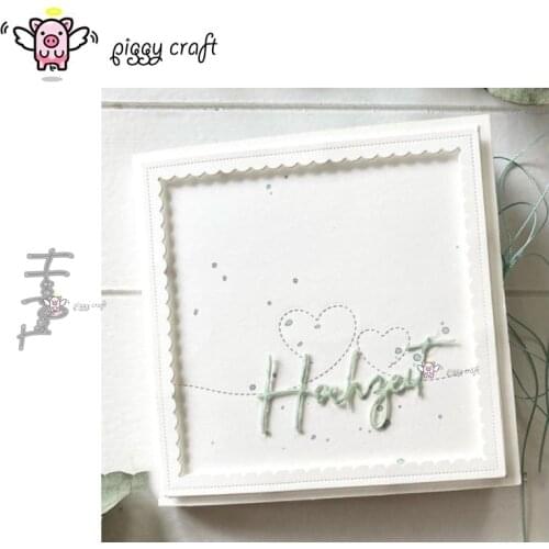 Piggy Craft metal cutting dies cut die mold Letter decoration Scrapbook paper craft knife mould blade punch stencils dies