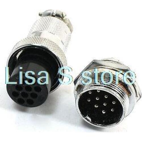 Metal DF20B 10Pin Male M19 Screw Connector Wire Panel Aviation Plug