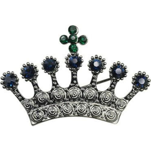 Cute Pins Crown Brooch Men Suit Brooches Vintage Homme Elegant Spille Metal Safety Pin Metalicos Collar Pin Big Broszka Brosche