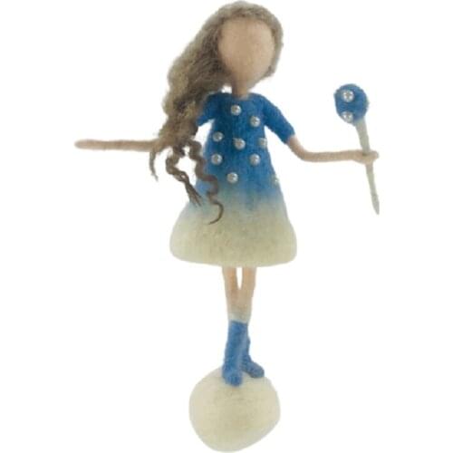Fairy Needle Felting Kit for Beginners, 6"/15 cm Height, Elf Felting Starter Kit, Needle Felted Fairy, Felting Gift (No. 33)