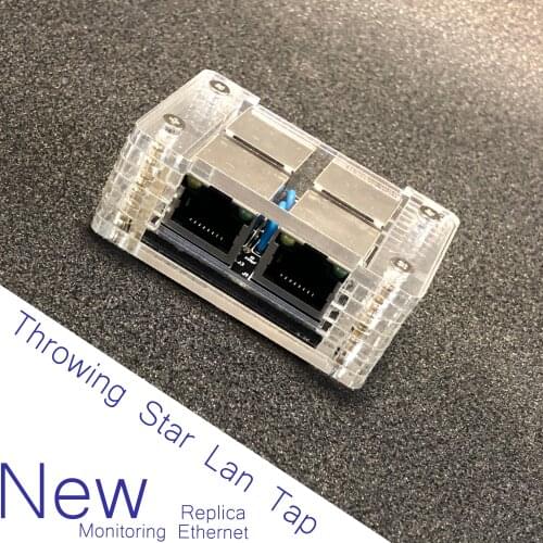 New Throwing Star Lan Tap Tool Acrylic Protective Box Passive Ethernet tap Rj45 Packet Capture Mod Replica Monitoring Tool