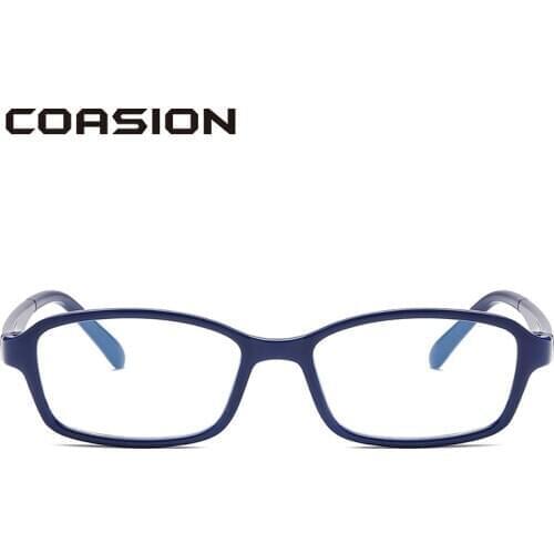 COASION Kids Blue Light Blocking Glasses Computer Glasses Anti Glare & Eyestrain Eyeglasses for Boys Girls Age 3-12 Blue CA1602