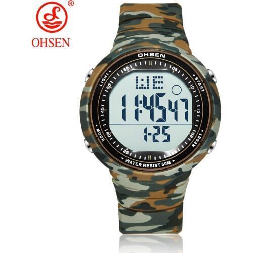 Камуфляжные часы Ohsen China At AliExpress