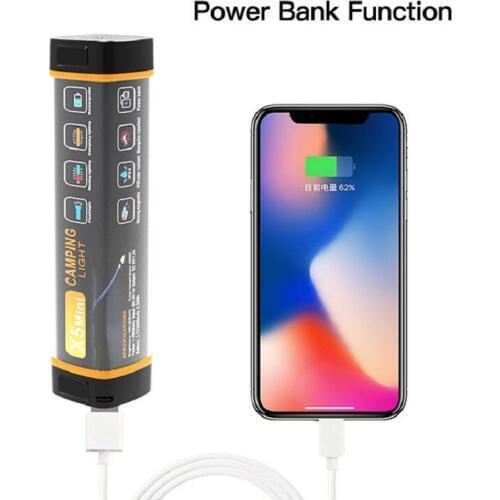 Camping Lantern Multi-Function 6-in-1Bug Zapper Flashlight Emergency Rechargeable Powerbank Waterproof Magnet LED Tent Light