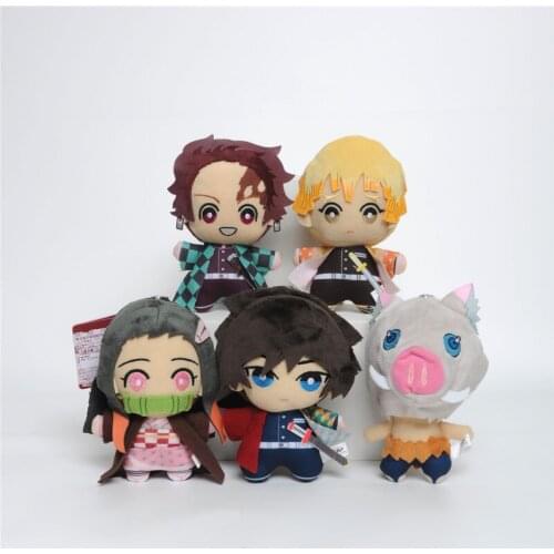 Plush Toy Anime Demon Slayer Soft Stuffed Cartoon Kimetsu No Yaiba Agatsuma Toy Doll Birthday Gift For Kids 15cm