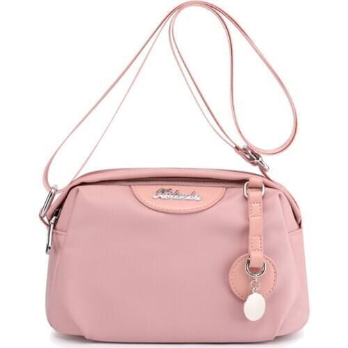 Casual WomenShoulder Bag Nylon Crossbody Purse For Girl Waterproof Handbag Fashion Solid Sac A Mains Femme Designer Simple Small