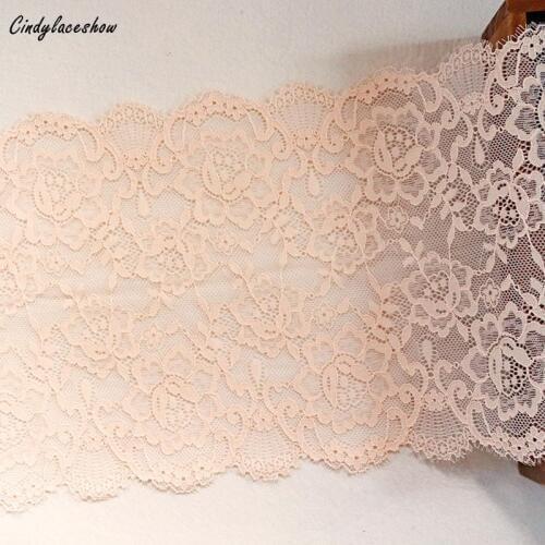 1Meter Scalloped Stretch Elastic Lace Trim DIY Clothing Accessories Sewing Applique French Net Elastic Lace Fabric Trimmings