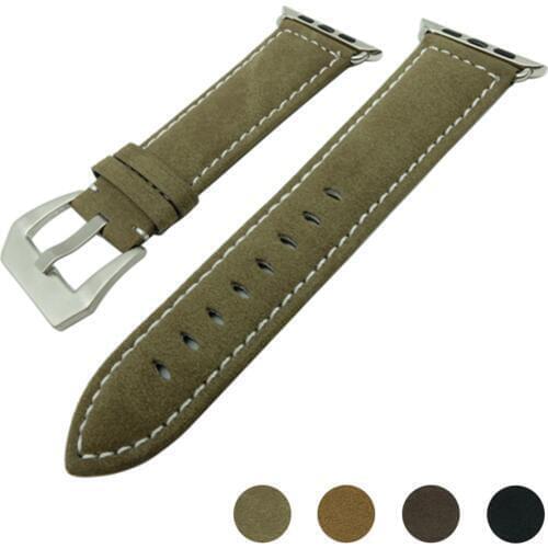 Genuine Leather Watch Bracelet For Apple Watch Band 44mm 40mm iWatch Watch Accessories For Apple iWatch 4 Strap Watchband