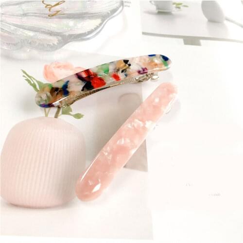 Resin Acetate Hairpins Hairgrips Female Hair Clip Barrettes Spring Clip Headdress Marble Hairpin Hair Holder Headdress Accessory