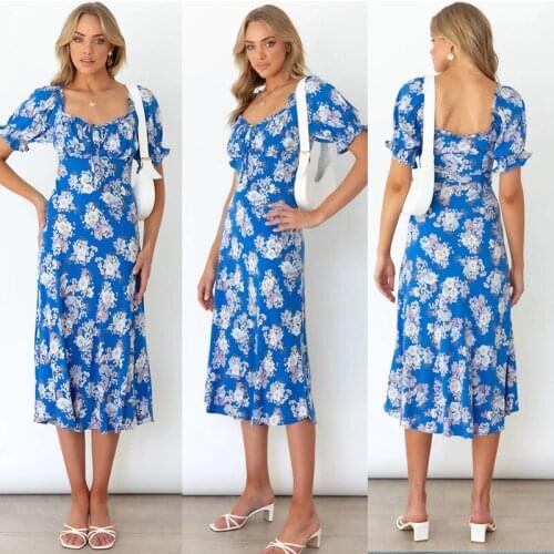 Синие летние платья SWYIVY China At AliExpress