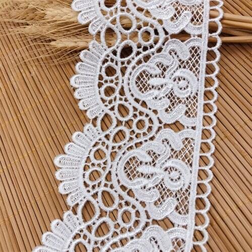 9cm Wide Water-Soluble 15yards/Pack Lace Trim DIY Dress Collar Curtain Home Decoration Sewing Craft V2731